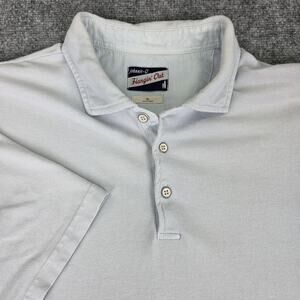 Johnnie-O Shirt Mens XL Blue Hangin Out Shoreline Polo Stretch Gulf Blue Casual